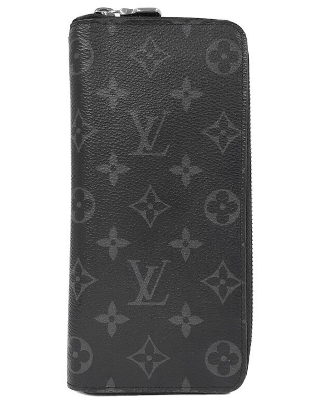 Louis Vuitton Monogram Eclipse Black Zippy Wallet Vertical Round Zipper Long